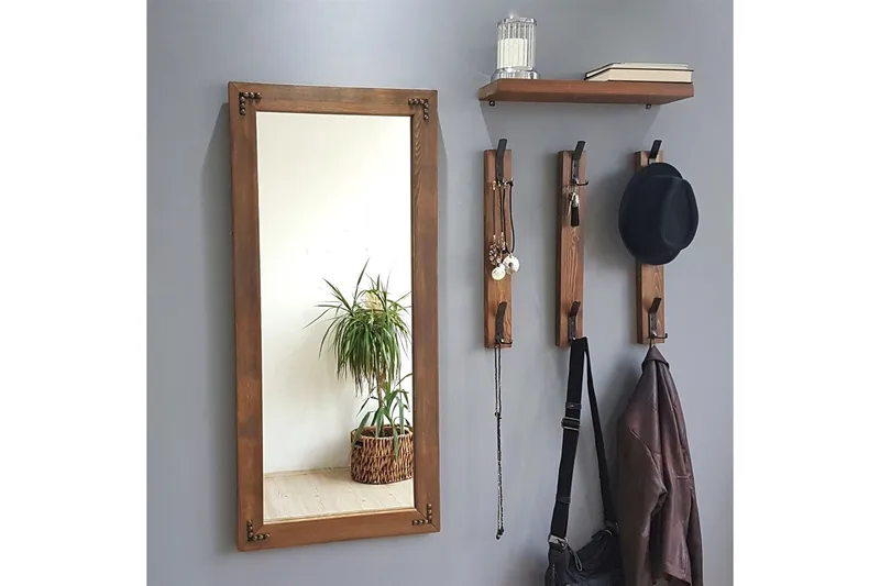 Rogahn Entrémøbel 3 cm - Valnød - Møbler - Entrémøbler - Møbelsæt til hall og entre