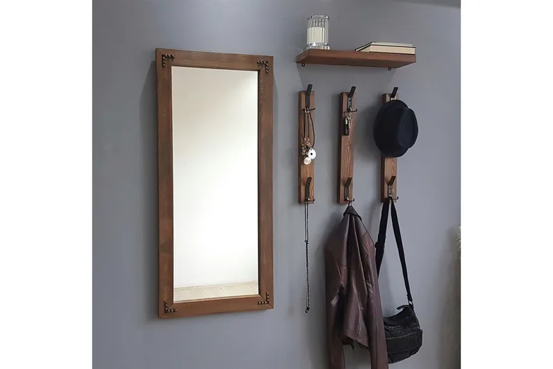 Rogahn Entrémøbel 3 cm - Valnød - Møbler - Entrémøbler - Møbelsæt til hall og entre