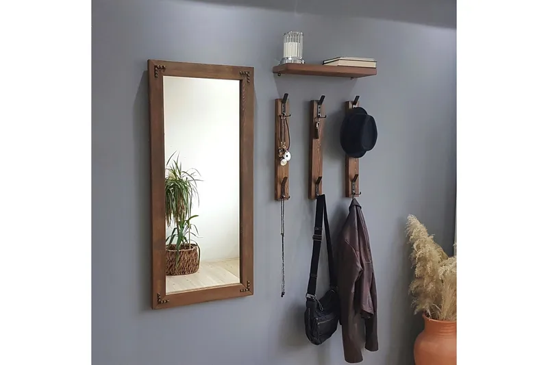 Rogahn Entrémøbel 3 cm - Valnød - Møbler - Entrémøbler - Møbelsæt til hall og entre