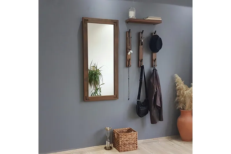 Rogahn Entrémøbel 3 cm - Valnød - Møbler - Entrémøbler - Møbelsæt til hall og entre