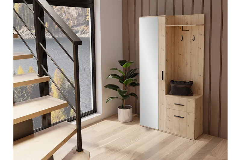 Rosehall Hallmöbelset 97x30 cm 195x Brown - Møbler - Entrémøbler - Møbelsæt til hall og entre