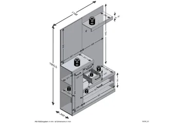 Samekia Garderobe 120 cm - Hvid/Grå - Møbler - Entrémøbler - Møbelsæt til hall og entre
