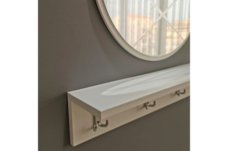 Sattiewhite Entrémøbel 80 cm - Hvid - Møbelsæt til hall og entre - Entréopbevaring