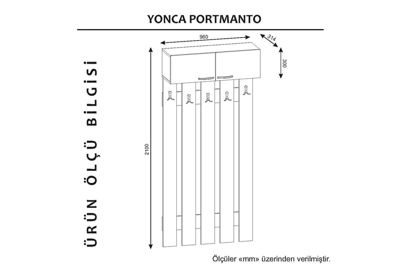 Yonca hall opbevaring - Hvid - Møbelsæt til hall og entre - Entréopbevaring