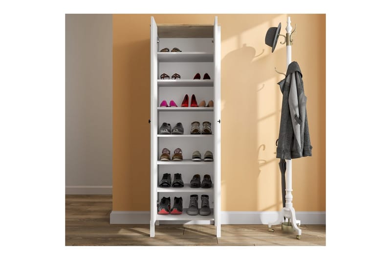 Orricon Entrémøbelsæt - Natur/Hvid - Møbler - Entrémøbler - Møbelsæt til hall og entre