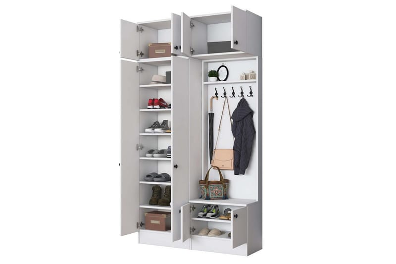 Quorra Entrémøbelsæt - Hvid - Møbler - Entrémøbler - Møbelsæt til hall og entre