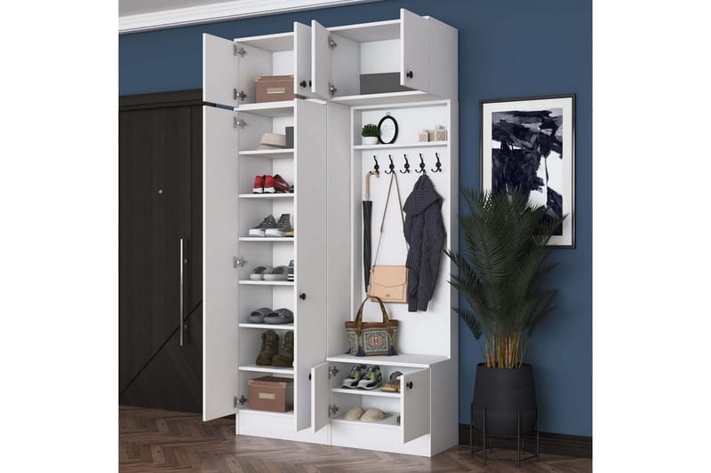 Quorra Entrémøbelsæt - Hvid - Møbler - Entrémøbler - Møbelsæt til hall og entre