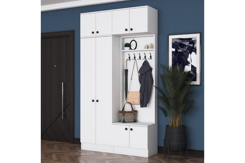 Quorra Entrémøbelsæt - Hvid - Møbler - Entrémøbler - Møbelsæt til hall og entre