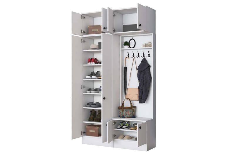 Quorra Entrémøbelsæt - Hvid - Møbler - Entrémøbler - Møbelsæt til hall og entre