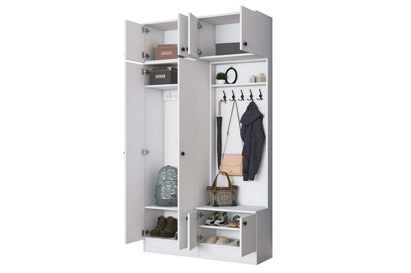 Quorra Entrémøbelsæt - Hvid - Møbler - Entrémøbler - Møbelsæt til hall og entre