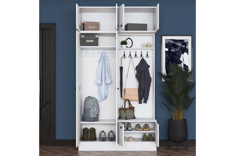 Quorra Entrémøbelsæt - Hvid - Møbler - Entrémøbler - Møbelsæt til hall og entre