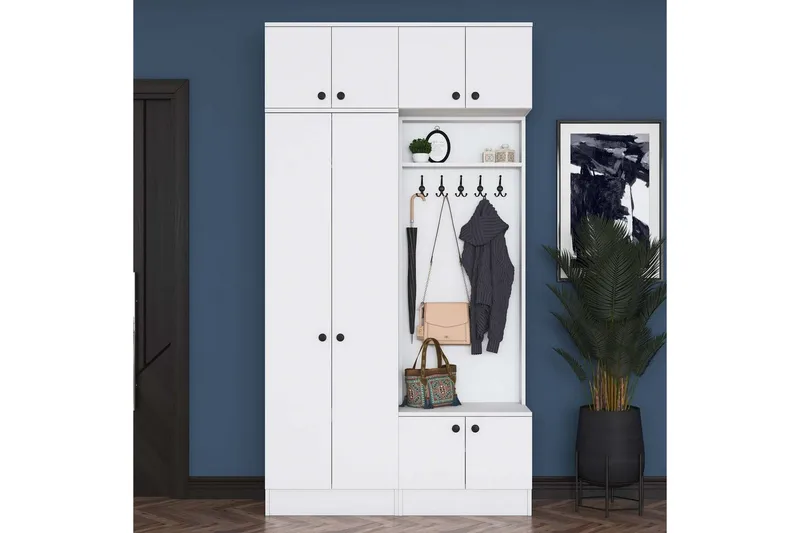 Quorra Entrémøbelsæt - Hvid - Møbler - Entrémøbler - Møbelsæt til hall og entre