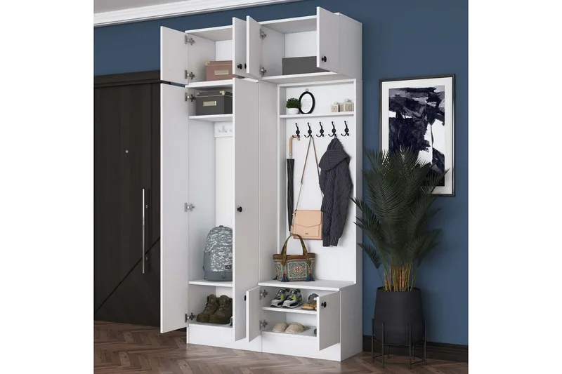 Quorra Entrémøbelsæt - Hvid - Møbler - Entrémøbler - Møbelsæt til hall og entre