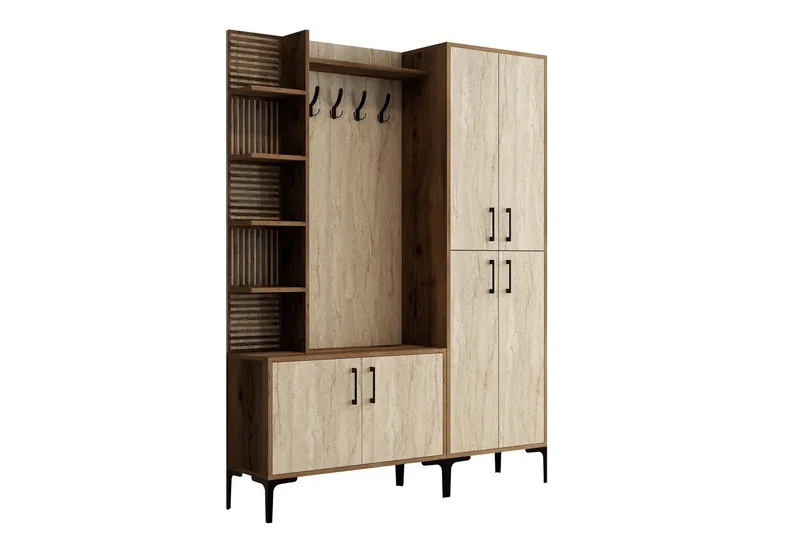 Schmida Entrémøbelsæt, Valnød/Beige