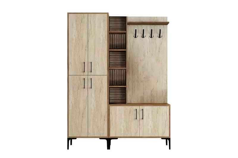 Schmida Entrémøbelsæt, Valnød/Beige