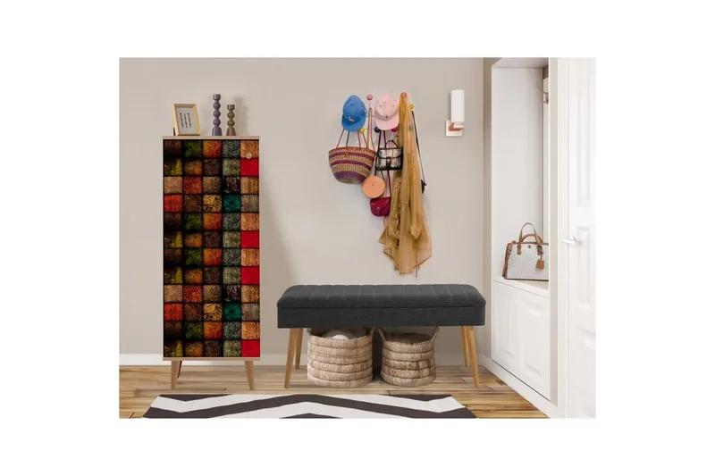 Tekel Entrémøbelsæt - Antracit - Møbler - Entrémøbler - Møbelsæt til hall og entre