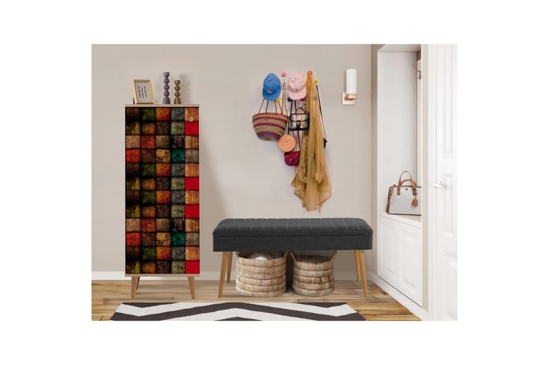 Tekel Entrémøbelsæt - Antracit - Møbler - Entrémøbler - Møbelsæt til hall og entre