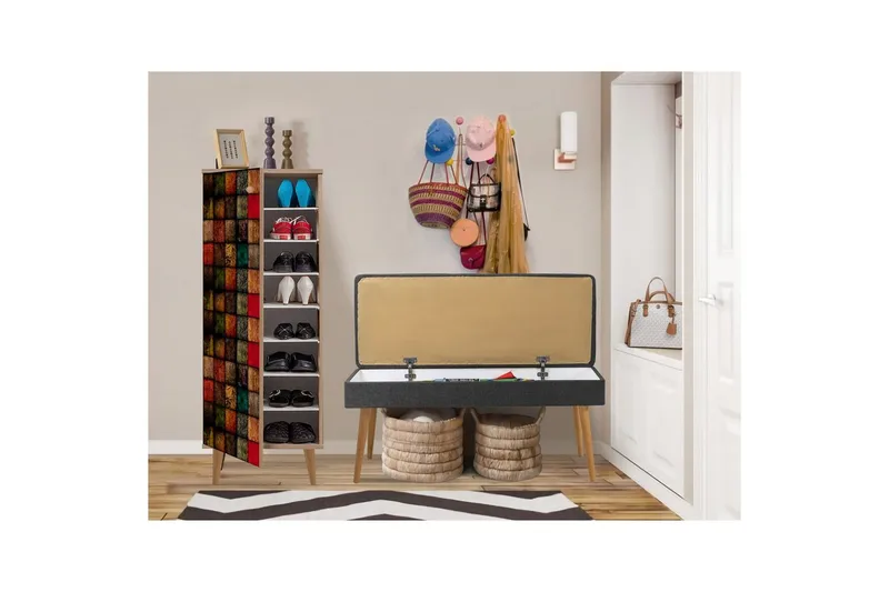 Tekel Entrémøbelsæt - Antracit - Møbler - Entrémøbler - Møbelsæt til hall og entre