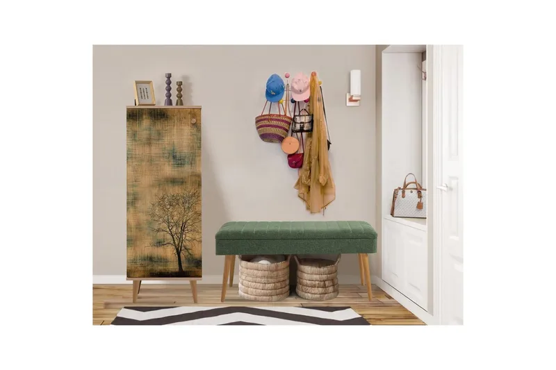 Tekel Entrémøbelsæt - Grøn - Møbler - Entrémøbler - Møbelsæt til hall og entre