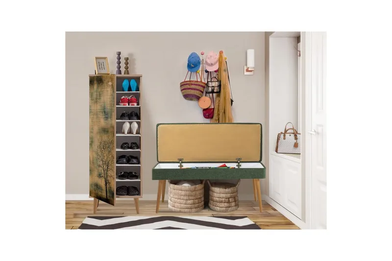 Tekel Entrémøbelsæt - Grøn - Møbler - Entrémøbler - Møbelsæt til hall og entre