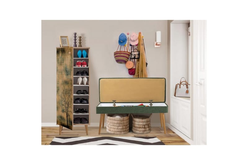Tekel Entrémøbelsæt - Grøn - Møbler - Entrémøbler - Møbelsæt til hall og entre