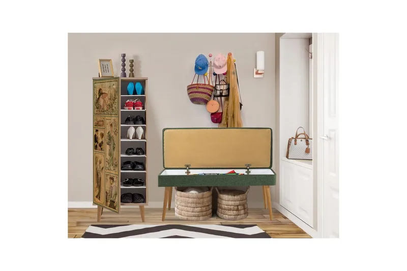 Tekel Entrémøbelsæt - Grøn - Møbler - Entrémøbler - Møbelsæt til hall og entre