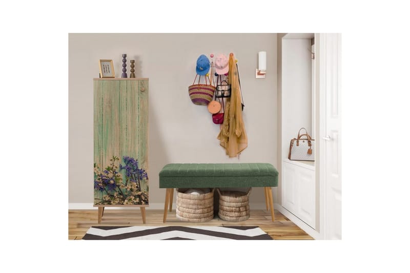 Tekel Entrémøbelsæt - Grøn - Møbler - Entrémøbler - Møbelsæt til hall og entre