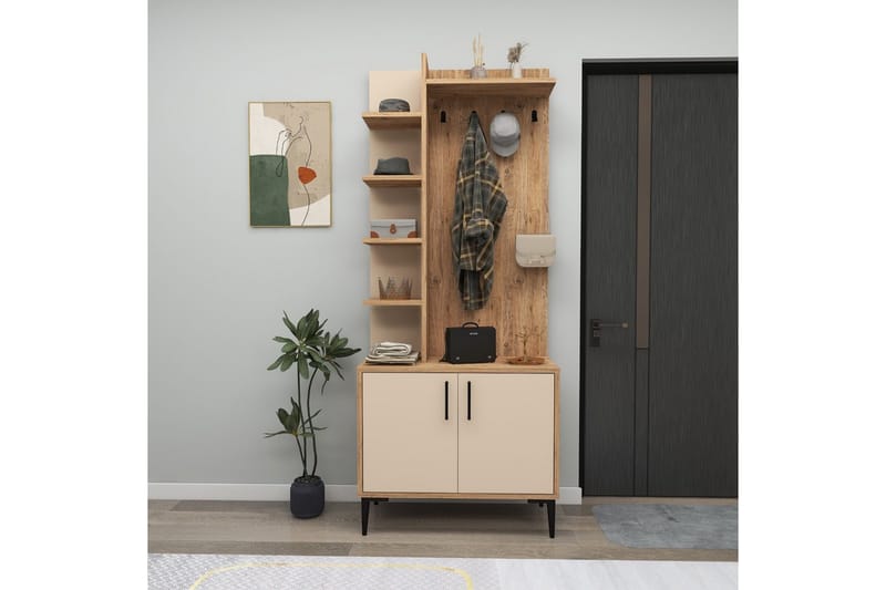 Windholm Entré Møbler sæt - Beige/Lysfarvet træ - Møbler - Entrémøbler - Møbelsæt til hall og entre