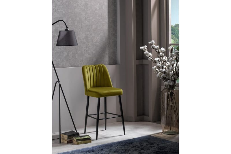 Huddy Bargruppe 49 cm - Gul/Sort - Møbler - Stole & lænestole - Barstole