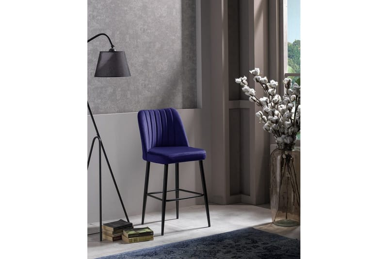 Huddy Bargruppe 49 cm - Sort/Blå - Møbler - Stole & lænestole - Barstole