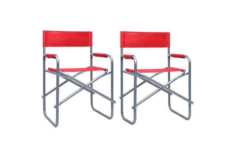 Instruktørstole 2 Stk. Stål Rød - Rød - Stole & lænestole