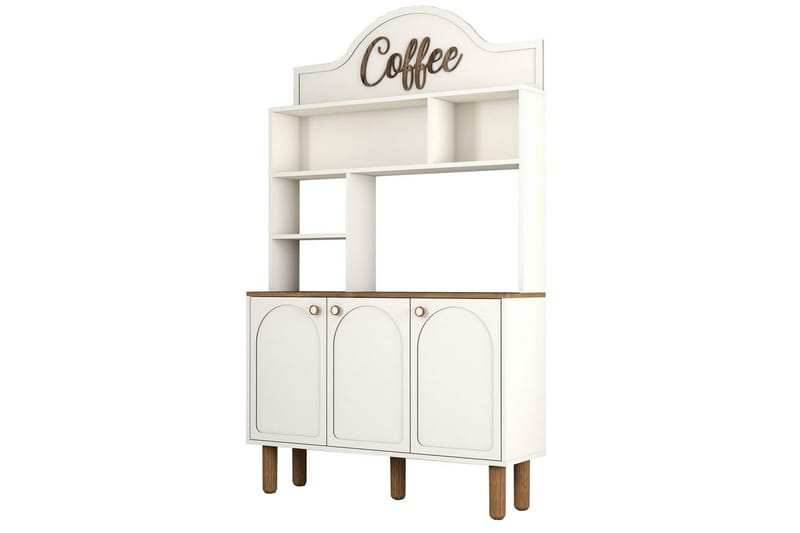 Kaffebarskab Three Creme / Eg, Creme / Eg