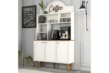 Kaffebarskab Three Creme / Eg - Creme / Eg - Husholdning - Bar & vin - Barmøbler - Bardisk