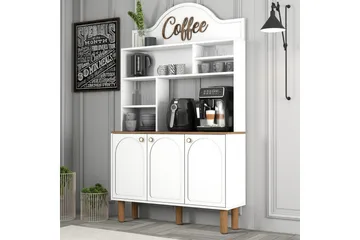 Kaffebarskab Three Hvid / Eg - Hvid / Eg - Møbler - Borde