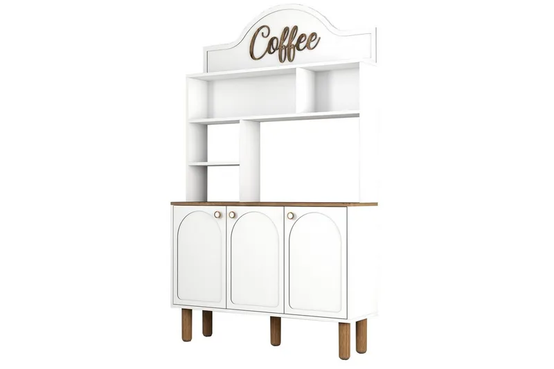 Kaffebarskab Three Hvid / Eg - Hvid / Eg - Møbler - Borde