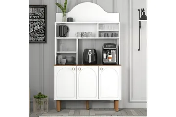 Kaffebarskab Three Hvid / Eg - Hvid / Eg - Møbler - Borde