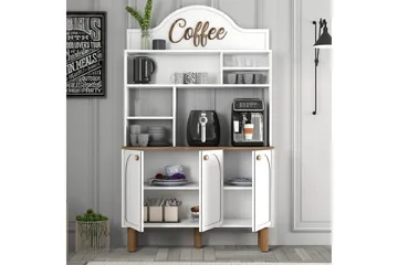 Kaffebarskab Three Hvid / Eg - Hvid / Eg - Møbler - Borde