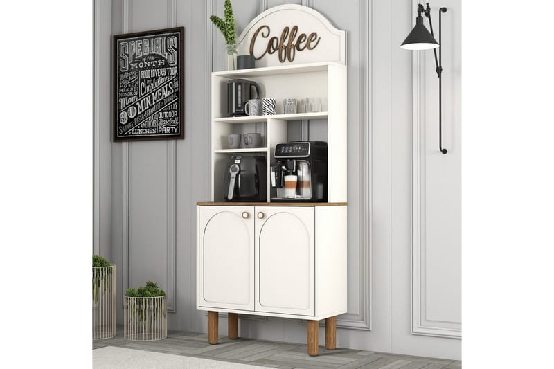 Kaffebarskab Two Creme / Eg - Creme / Eg - Møbler - Borde