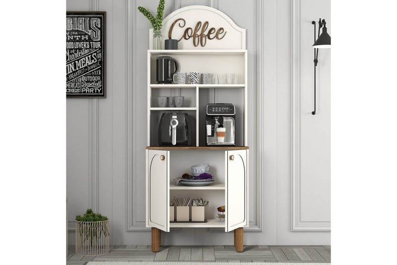 Kaffebarskab Two Creme / Eg - Creme / Eg - Møbler - Borde