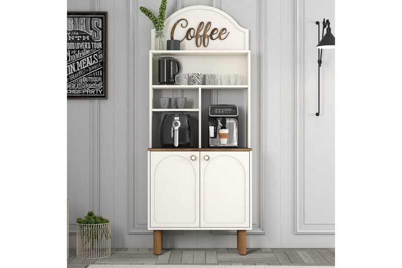 Kaffebarskab Two Creme / Eg - Creme / Eg - Møbler - Borde