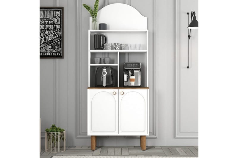 Kaffebarskab Two Hvid / Eg - Hvid / Eg - Husholdning - Bar & vin - Barmøbler - Bardisk