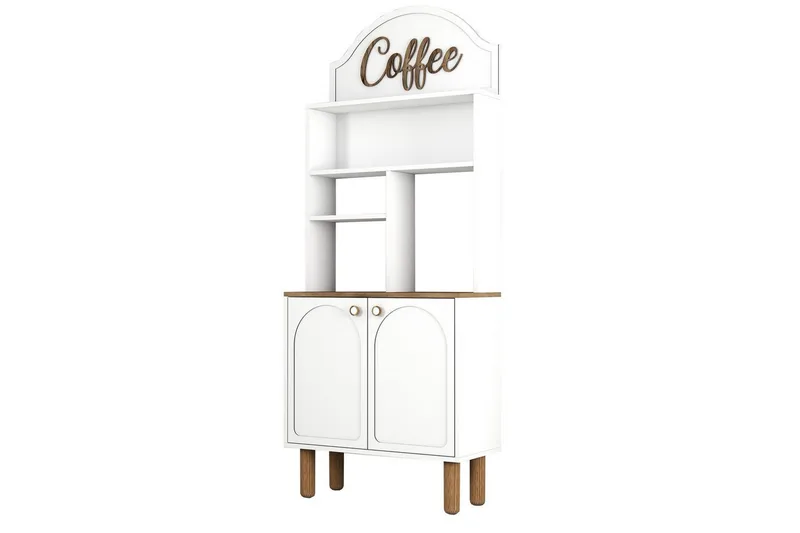 Kaffebarskab Two Hvid / Eg, Hvid / Eg