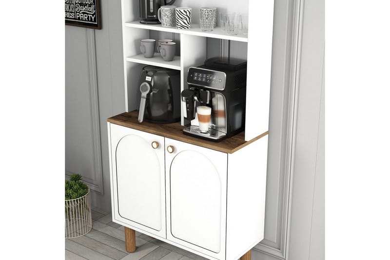 Kaffebarskab Two Hvid / Eg - Hvid / Eg - Husholdning - Bar & vin - Barmøbler - Bardisk