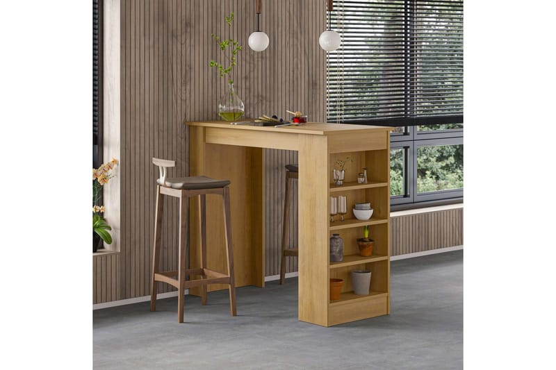 Luma barsæt 117 cm - Mørkfarvet træ - Møbler - Borde
