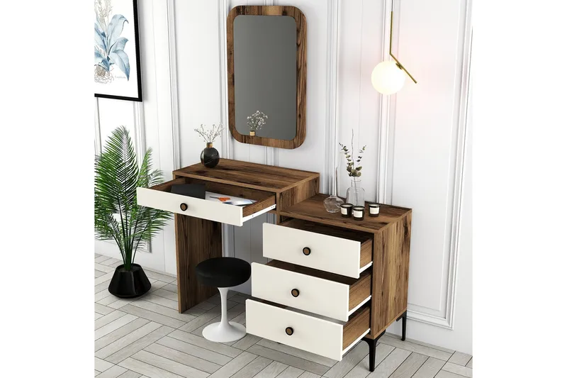 Ameias Møbelsett til Soverom Brun/Beige - Hanah Home - Møbler - Møbelsæt - Møbelsæt til soveværelse