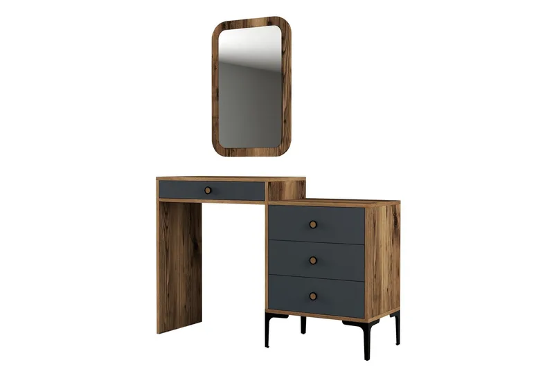 Ameias Møbelsett til Soverom Brun/Antrasitt, Hanah Home