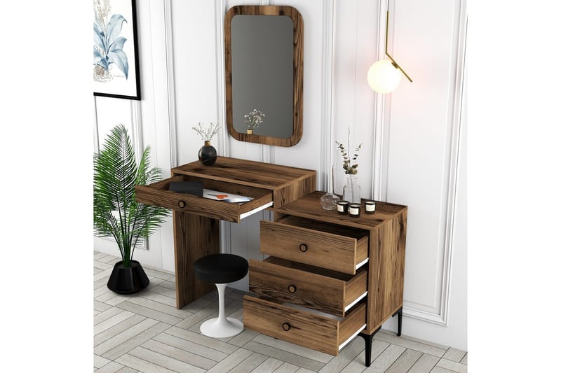 Ameias Møbelsæt til Soveværelse Brun - Hanah Home - Møbler - Møbelsæt - Møbelsæt til soveværelse