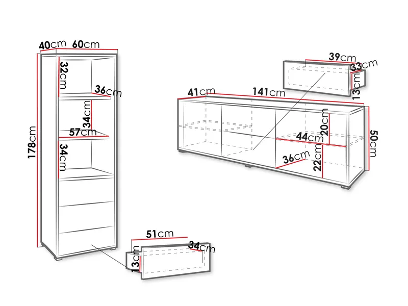 Agawal Møbelsæt til stue - Brun - Møbler - Møbelsæt - Møbelsæt til stuen