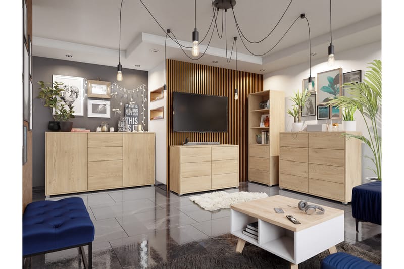 Agawal Møbelsæt Til Stue - Brun - Møbler - Møbelsæt - Møbelsæt til stuen