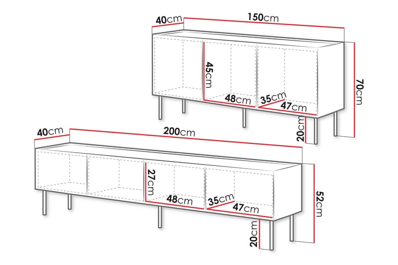 Akie Møbelsæt Til Stue - Beige - Møbler - Møbelsæt - Møbelsæt til stuen